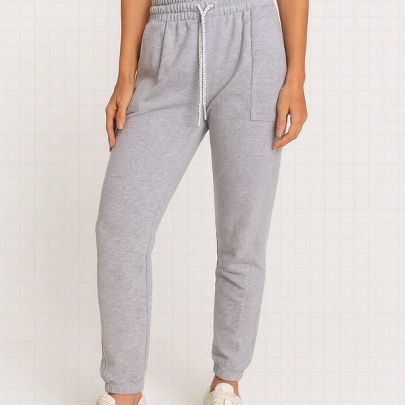 Adidas Light Gray Jogger Sweatpants Activewear | Size Large - Picture 2 of 7